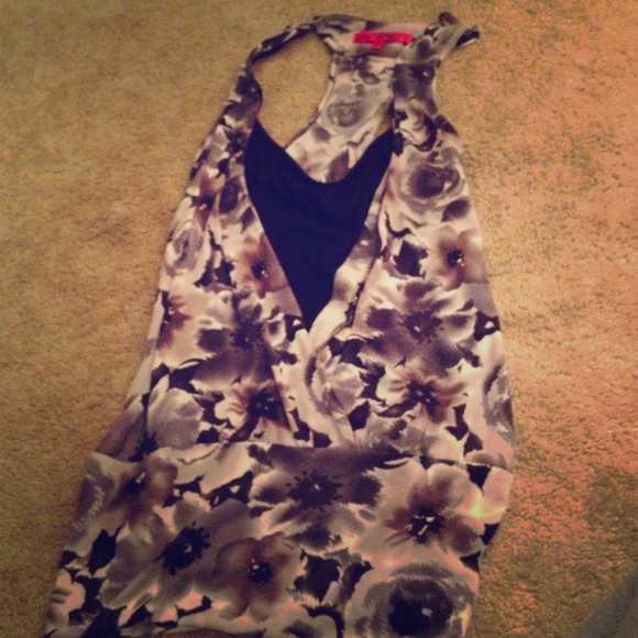 Black and white and grey v neck tank