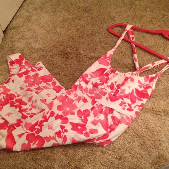 Pink and white summer dress - Picture 1 of 2