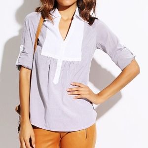 Black & White Striped Top