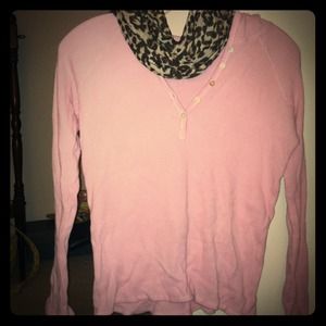 Pink Thermal Henley Hoodie! ❗ Clearance❗
