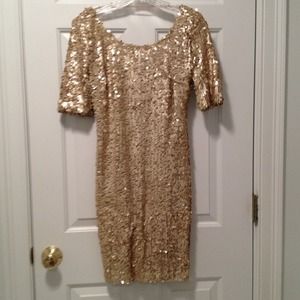 Gold Sequin Dress
