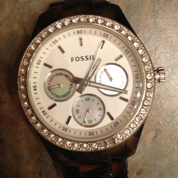 SOLD in bundle - Fossil tortoise shell watch - Picture 3 of 3