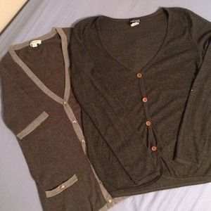🚫reserved🚫Two charcoal cardigans.