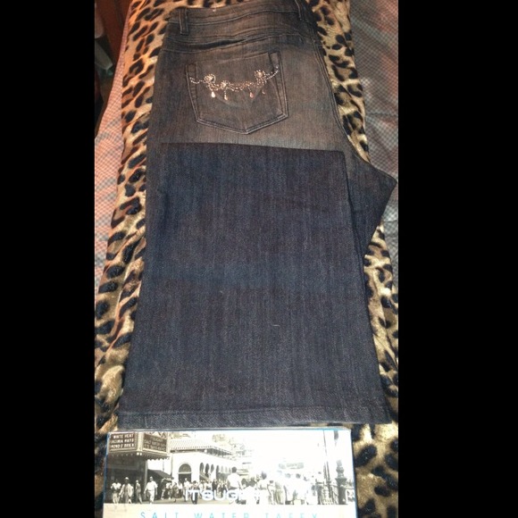 Black Wash Studded Flare Jeans NWOT  PLUS SIZE