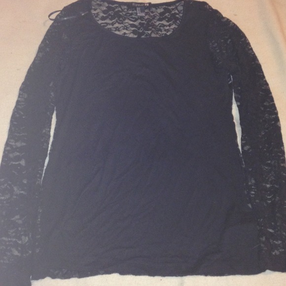 Black long sleeve with lace