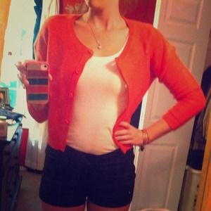 Orange knit sweater