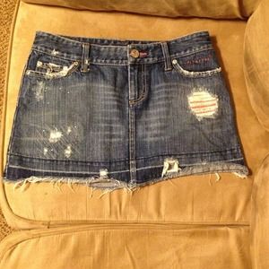 Jean mini skirt