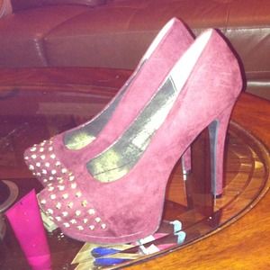 Burgundy pumps