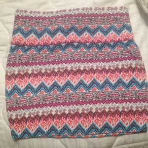 Tribal style fitted skirt