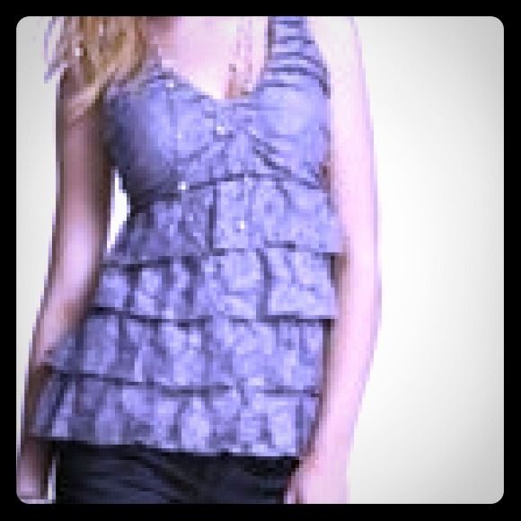 Express Grey lace top.