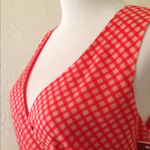Gingham Wrap Top - Picture 3 of 5