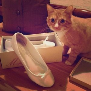 SALE!!! White Wedding Flats Size 9.5