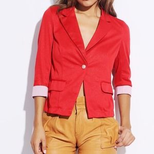 😍HOST PICK😍Red Cuffed Blazer