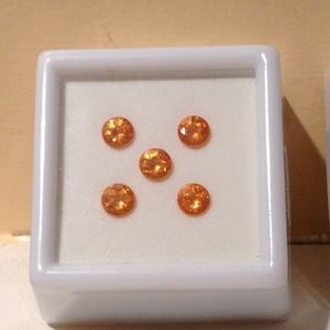 Beautiful bright orange Spessarite garnets.