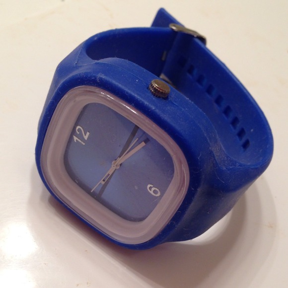 Royal blue rubber fun watch