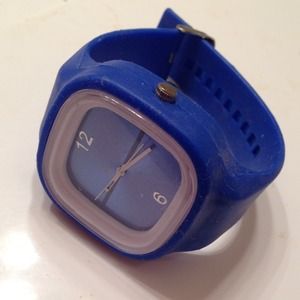 Royal blue rubber fun watch