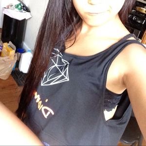 Diamond one size super crop top