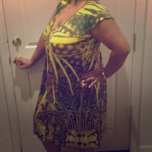 Yellow multicolored dress