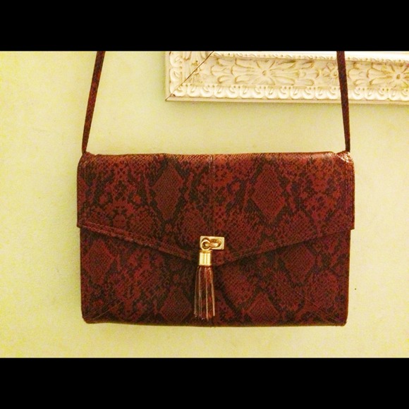 Snake Print Clutch HandBag