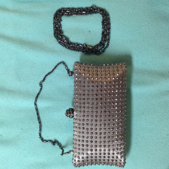 *Cute grey studded/jeweled clutch!* - Picture 2 of 3