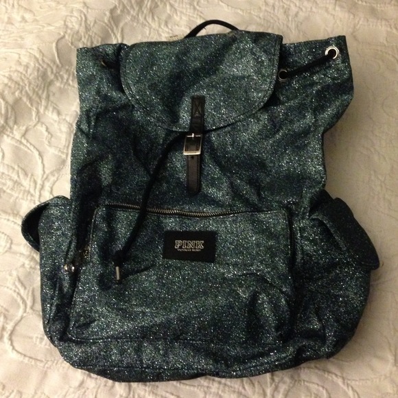 **Sold**Victoria Secret blue sequin backpack
