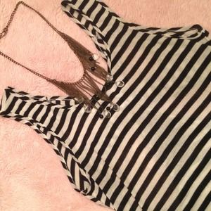 Black and white stripped top