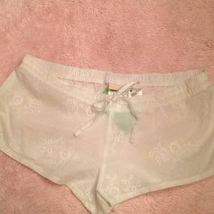 H&M white sleepwear shorts