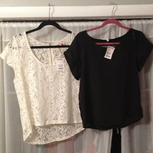 Bundle ! Cream n black tips