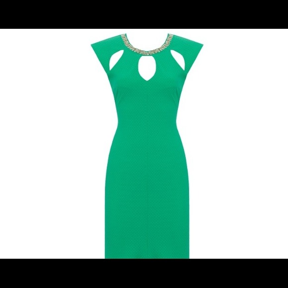 ROYAL GODDESS emerald green bodycon dress