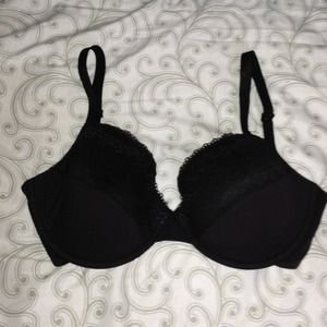 Lace/cotton bra
