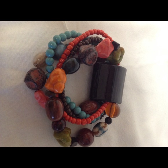 Rustic Multi bead Bracelet