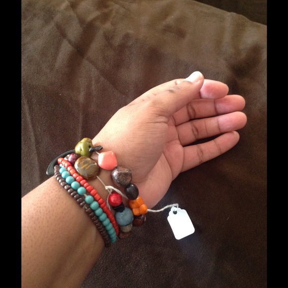 Rustic Multi bead Bracelet - Picture 4 of 4