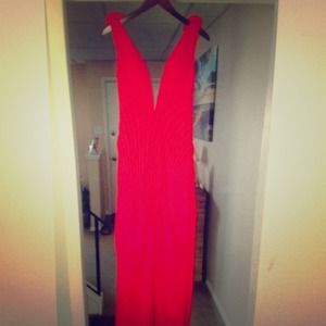 Red formal gown