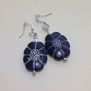 Black and Silver Earrings