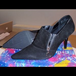 Chinese Laundry black suede ankle boots