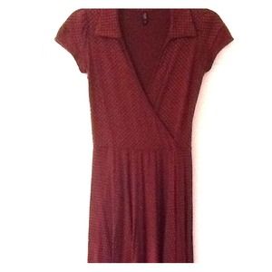 Maroon vintage polka dot dress. Beffer B.