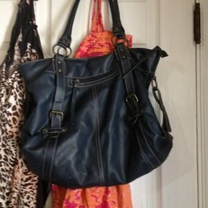 BUNDLE purse, two medium sweaters (white and blue)