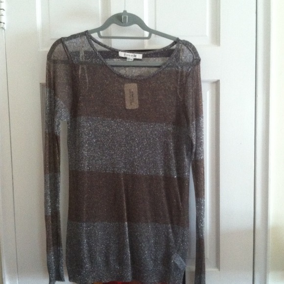 Forever 21 Sheer Sparkle Top