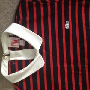 Lacoste dress (red and blue striped polo dress)