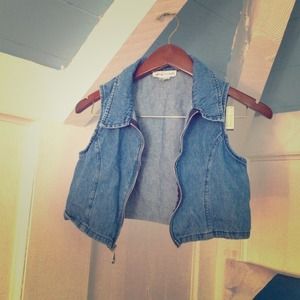 Super cute! Vintage looking jean vest!