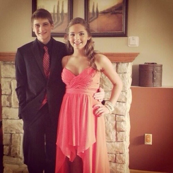 Coral prom dress