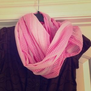 Pink Gingham Scarf