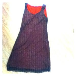 Black,Red,with Gold Stripe dress