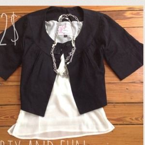 Black cropped jacket