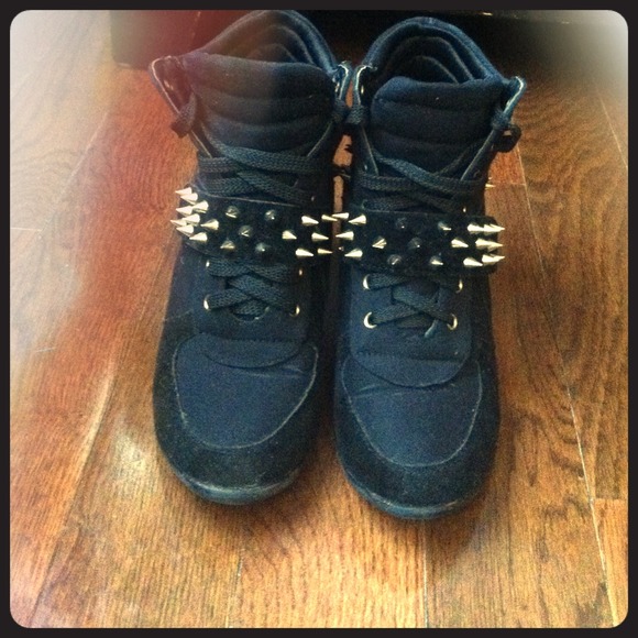 Spiked sneaker wedges 🚫ON HOLD🚫