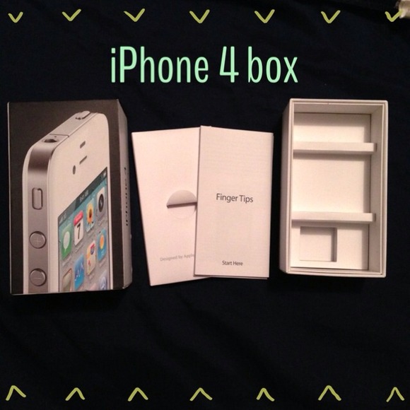 Empty iphone 4 box with phone instructions