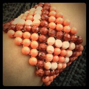 ❗❤DONATED to a friend ❤❗Coral/burgundy bracelet