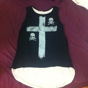 Skull/cross tank top