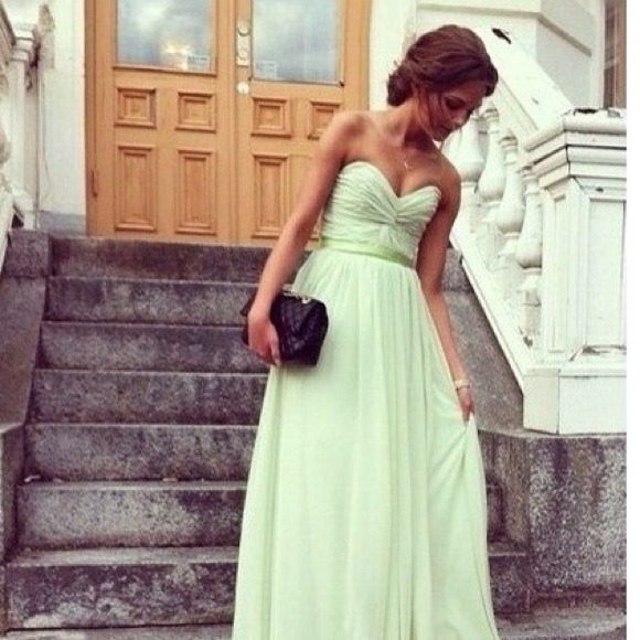 Sage Prom Dress - Picture 3 of 3