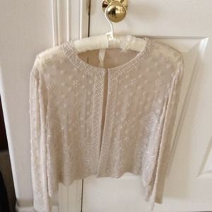 Sheer over dress beaded jacket
